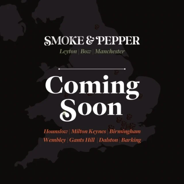 What? More Smoke & Peppers? We’re not slowing down, we’re just getting started. After setting the bar high with our flagship in Manchester, we’re now locking in exciting new locations. 📍 Next stops on the map:	•	Milton Keynes	•	Hounslow	•	Gants Hill	•	Birmingham	•	Wembley	•	Dalston